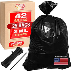 American Waste Red Garbage Bags