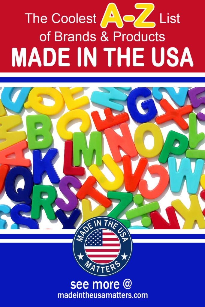 Pin it! A-Z List of Products Made in the USA