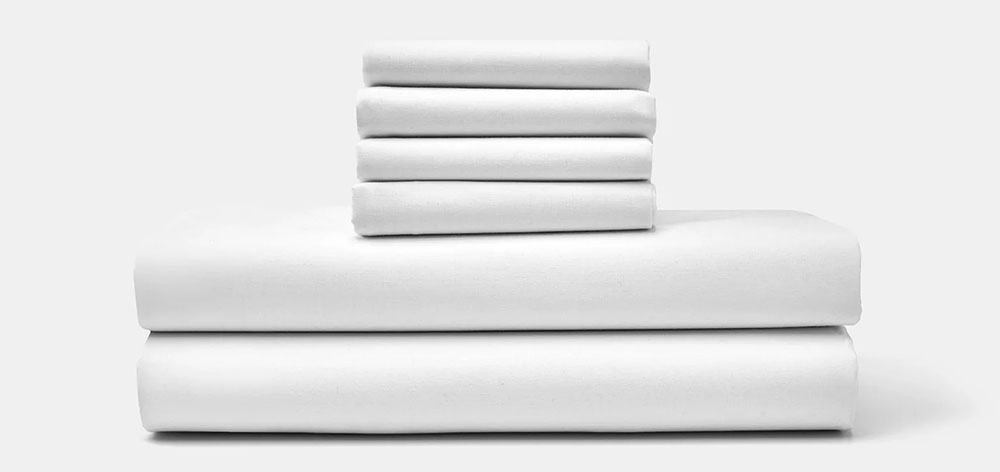 American Blossom Linens White Cotton Percale Bed Sheets