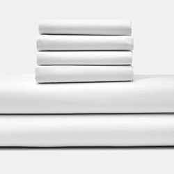 American Blossom Linens White Cotton Percale Bed Sheets