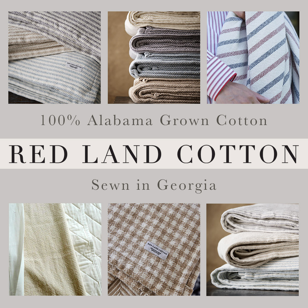 Red Land Cotton Blankets Made in USA