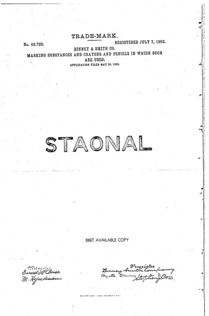 1903 Crayola Trademark
