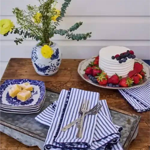 Red Land Cotton Table Napkins and Made in USA with Alabama Cotton