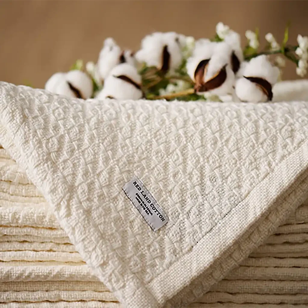 Red Land Cotton Alabama Grown Cotton Weave Bed Blankets