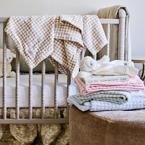 Red Land Cotton 100% American-Grown Cotton Baby Blankets Made in the USA